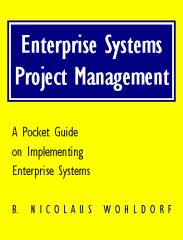 Cover Page of Enterprise Systems Project Management